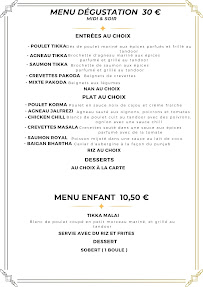 Restaurant indien moderne Simrik à Courbevoie - menu / carte