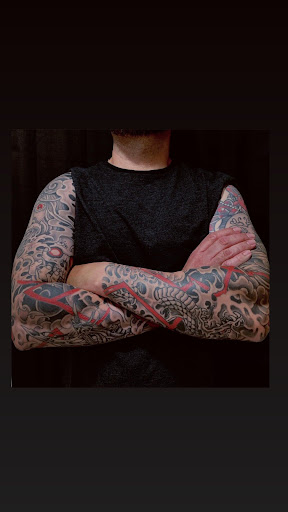 Explore star and moon tattoo ideas, creative tattoo ideas in Fort Worth, available at Randy Adams Tattoo Studio