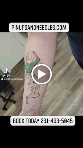 Explore men sleeve tattoo ideas, creative tattoo ideas in Traverse City, available at Pinups & Needles