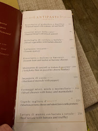 Osteria del Filetto d’Oro à Florence menu