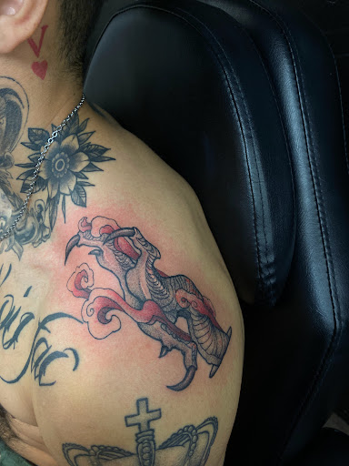 Explore thigh tattoo ideas woman, creative tattoo ideas in Idaho Falls, available at Sinner Tattoo Studio