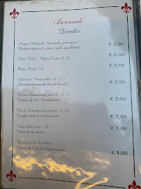 Restaurant sicilien Trattoria Giglio Rosso à Catania (la carte)