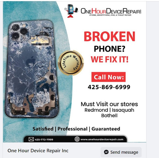 Mobile Phone Repair Shop «One Hour Device Repair Inc.», reviews and photos, 7867 Leary Way NE, Redmond, WA 98052, USA