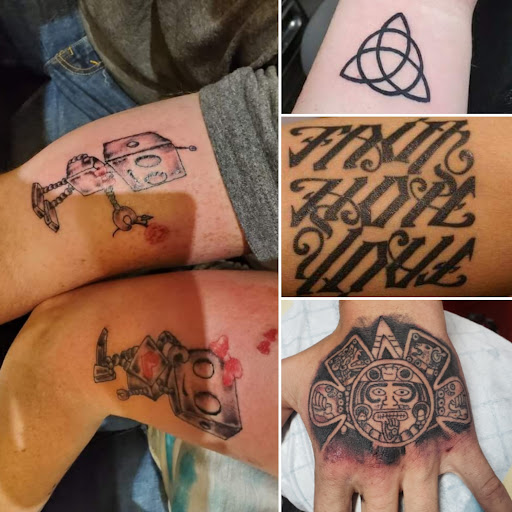 Explore dragon tattoo cover up ideas, creative tattoo ideas in Elko, available at Tom Custom Tattoos and Body Piercing Studio