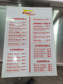 Carte du Funky Burger à Bordeaux