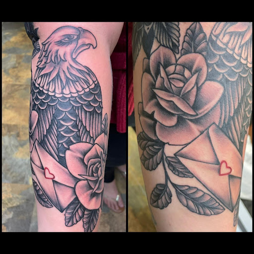Explore lower leg tattoo ideas, creative tattoo ideas in Adrian, available at Good Life Tattoo Co.