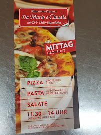 Menu / carte de Pizzeria Ristorante DA MARIO E CLAUDIA Rosenheim à Rosenheim