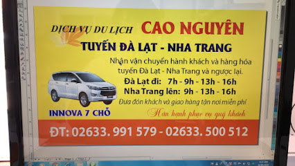 Dịch vụ du lịch lữ hành Cao Nguyên, nhà xe uy tín tuyến Đà Lạt Nha Trang