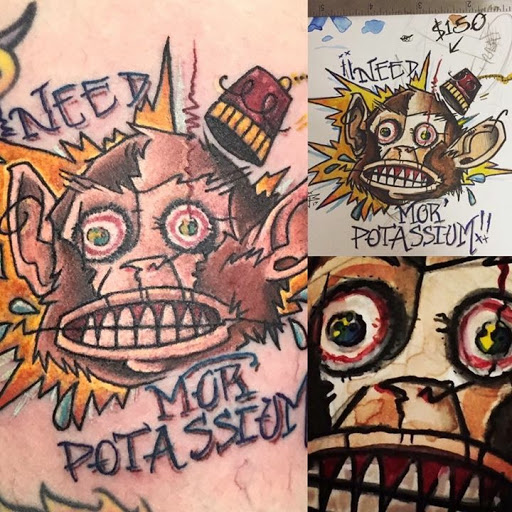 Explore gas mask tattoo ideas, creative tattoo ideas in Augusta, available at Mr. Tattoo