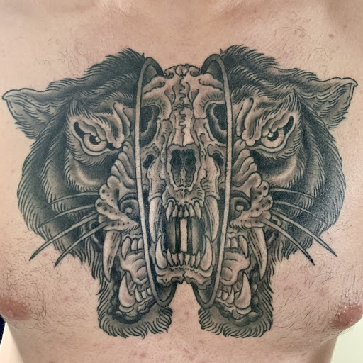 Explore tattoo sleeve black and grey ideas, creative tattoo ideas in San Diego, available at Remington Tattoo Parlor