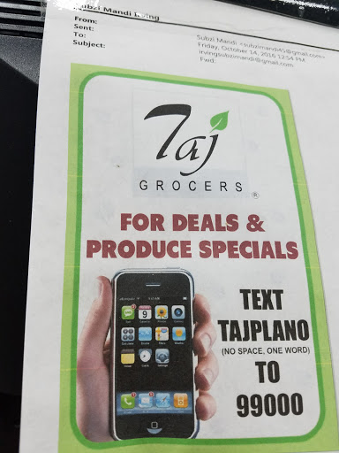 Grocery Store «Taj Grocers - Irving», reviews and photos, 10010 N MacArthur Blvd #150, Irving, TX 75063, USA