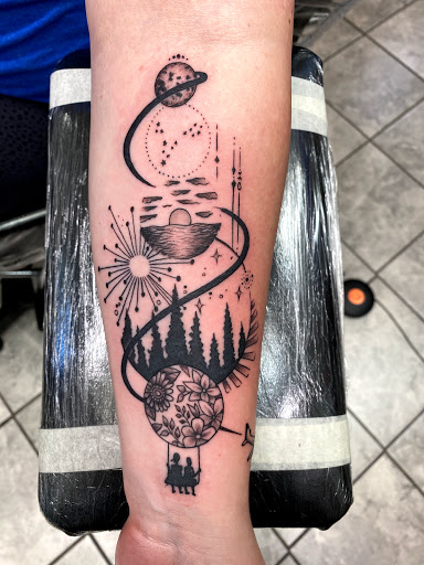 Explore deadpool tattoo ideas, creative tattoo ideas in Enid, available at Culture Tattoo