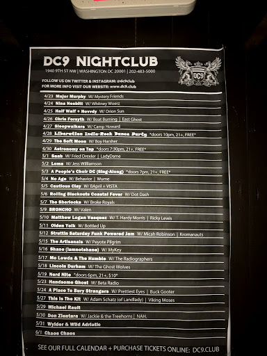 Night Club «DC9 Nightclub», reviews and photos, 1940 9th St NW, Washington, DC 20001, USA