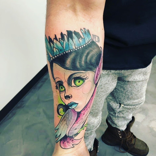 Explore calf leg tattoo ideas, creative tattoo ideas in Tallmadge, available at Killjoy tattoo