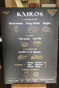 KAIROS DONERS à Bordeaux carte