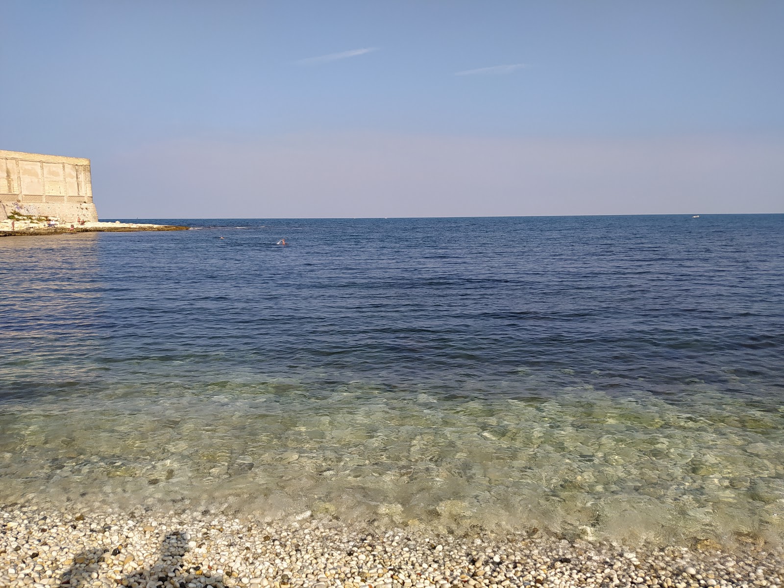 Foto van First Cala beach met gemiddeld niveau van netheid