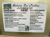 Menu du Osteria Del Portico à Castel Vittorio