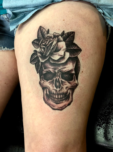 Explore outer forearm tattoo ideas, creative tattoo ideas in Covington, available at Cupid Slave Tattoo Company
