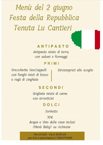 Menu / carte de Agriturismo Tenuta Lu Cantieri  | Cucina tipica salentina à Novoli