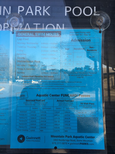 Water Park «Mountain Park Aquatic Center & Activity Building», reviews and photos, 1063 Rockbridge Rd, Stone Mountain, GA 30087, USA