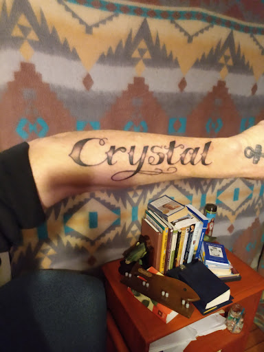 Explore military dog tag tattoo ideas, creative tattoo ideas in Florence, available at Iron Crow Tattoo Co.