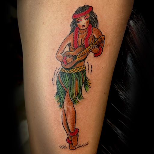 Explore triple moon tattoo ideas, creative tattoo ideas in Honolulu, available at Sacred Art Tattoo Waikiki