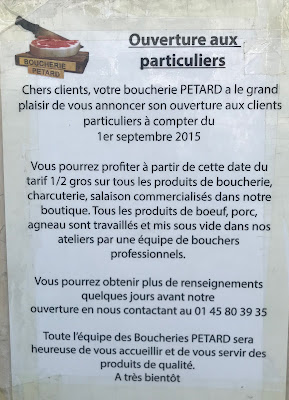 Boucherie Petard à Paris