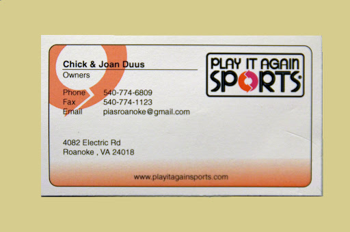 Sporting Goods Store «Play It Again Sports», reviews and photos, 4082 Electric Rd, Roanoke, VA 24018, USA