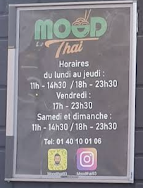 MOOD THAÏ à Saint-Ouen-sur-Seine menu