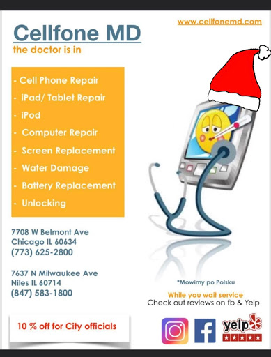 Cell Phone Store «Cellfone MD Cell phone repair», reviews and photos, 7708 W Belmont Ave, Chicago, IL 60634, USA