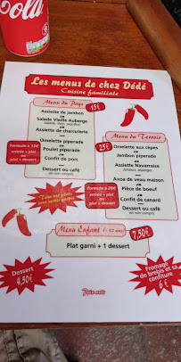 Restaurant La Vieille Auberge - Chez Dédé à Saint-Jean-Pied-de-Port menu