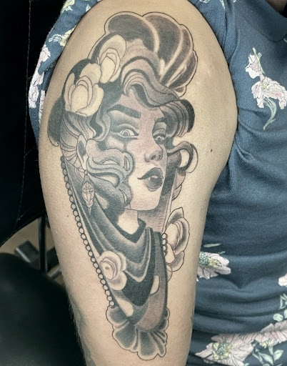 Explore leg sleeve tattoo ideas for guys, creative tattoo ideas in Mastic, available at East End Tattoo of MasticShirley