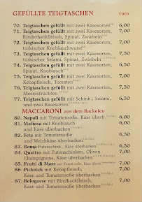 Carte du Picknick Pizza & Kebap Express à Tuttlingen