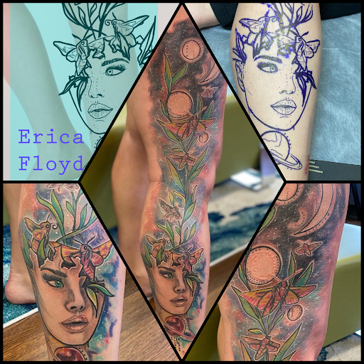 Explore moving tattoo ideas, creative tattoo ideas in Springfield, available at Poke and a Rub art studio