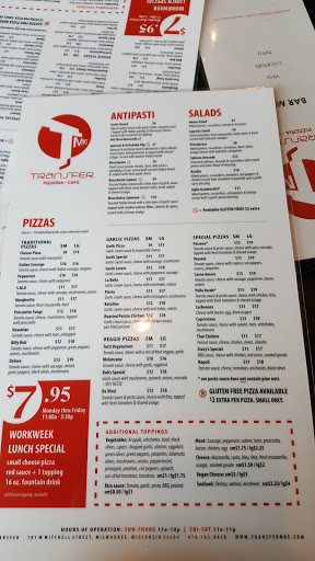 Pizza Restaurant «Transfer Pizzeria Café», reviews and photos, 101 W Mitchell St, Milwaukee, WI 53204, USA