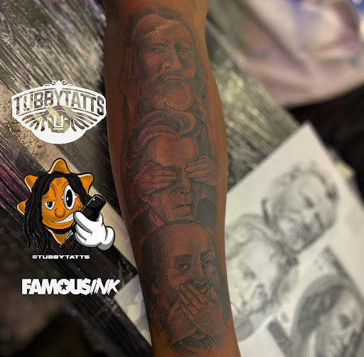 Explore men's words tattoo ideas, creative tattoo ideas in Hammond, available at Famous Ink, Inc.