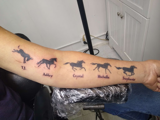 Explore back of arm tattoo ideas, creative tattoo ideas in Salem, available at Outwest Tattoo and body piercing ,30 years of tattooing,only life time guarantee