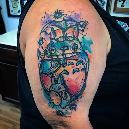 Explore awesome sleeve tattoo ideas, creative tattoo ideas in Madera, available at Sea Wolf Tattoo