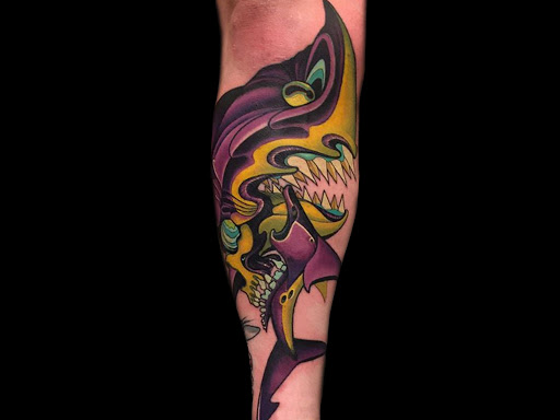 Explore bass tattoo ideas, creative tattoo ideas in Richmond, available at Loose Screw Tattoo