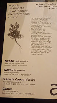Amico Bio Spartacus Arena à Santa Maria Capua Vetere menu