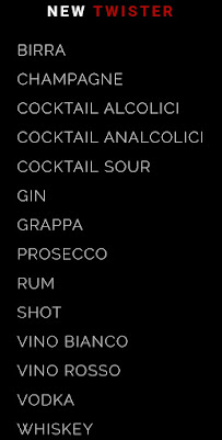 Menu du New Twister à Santa Maria degli Angeli