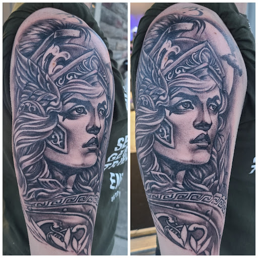 Explore flag tattoo ideas, creative tattoo ideas in Northampton, available at Inkglorious Custom Tattoo Studio