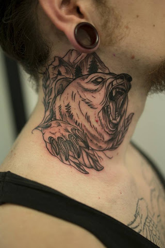 Explore ladies neck tattoo ideas, creative tattoo ideas in Denison, available at Calypso Tattoo