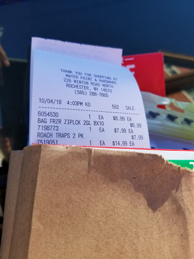 Hardware Store «Mayer Paint & Hardware», reviews and photos, 226 Winton Rd N, Rochester, NY 14610, USA