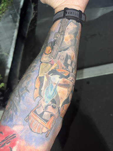 Explore shield tattoo ideas, creative tattoo ideas in Debary, available at Divine Line Tattoos