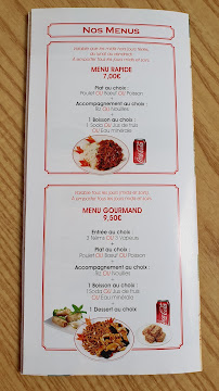 Menu / carte de Étoile d’Asie à Lens