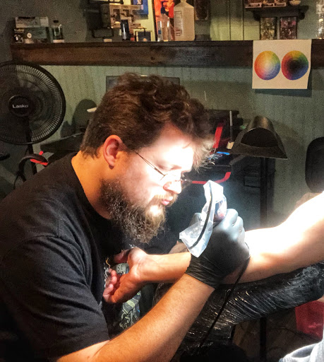 Explore electrical tattoos ideas, creative tattoo ideas in Warrior, available at The Great Wilderness Tattoo