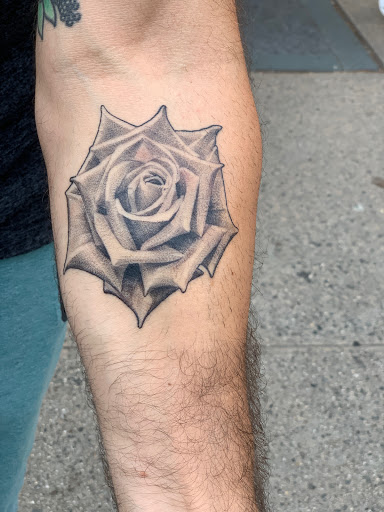 Explore rose cover up tattoo ideas, creative tattoo ideas in Glen Head, available at Twin Moon Creations