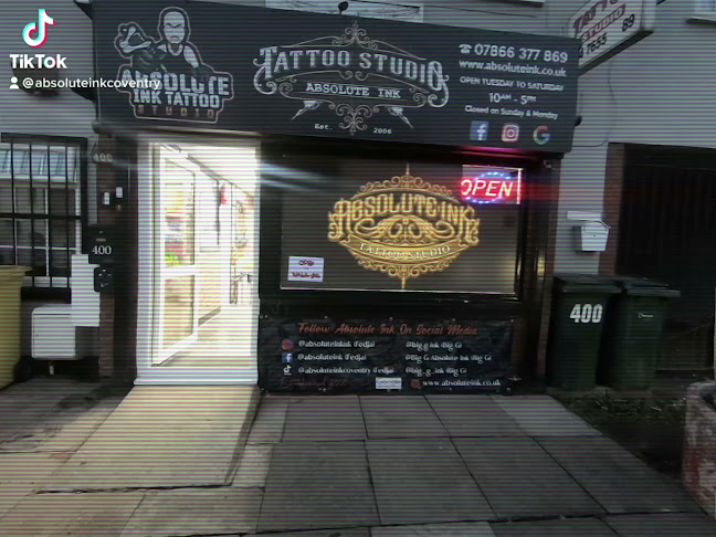 Reviews of Absolute Ink Tattoo & Piercing Studio in Coventry - Tatoo shop