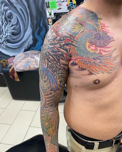 Explore stomach tattoo ideas for guys, creative tattoo ideas in San Antonio, available at Adrenaline Tattoo & Body Piercing